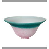 Meyda Tiffany Pate-De-Verre 4" Tall Lamp Shade Pink / Teal