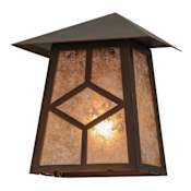 Meyda Tiffany Diamond 10" Tall Wall Sconce Mahogany Bronze