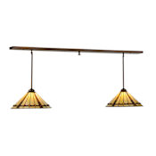 Meyda Tiffany Belvidere 2 Light 16" Wide Multi Light Pendant Mahogany Bronze