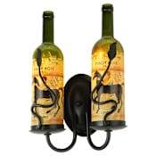 Meyda Tiffany Tuscan Vineyard 2 Light 14" Tall Wall Sconce Textured Black