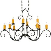Meyda Tiffany Clifton 10 Light 28" Wide Taper Candle Style Chandelier Custom