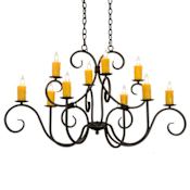 Meyda Tiffany Clifton 10 Light 28" Wide Taper Candle Style Chandelier N/A