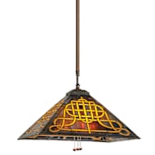 Meyda Tiffany Knotwork 3 Light 24" Wide Pendant Mahogany Bronze