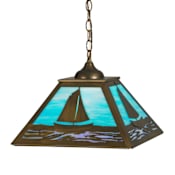Meyda Tiffany Sailboat 22" Wide Pendant Antique Copper