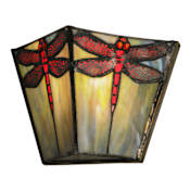 Meyda Tiffany Prairie 5" Tall Wall Sconce Dragonfly