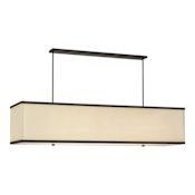 Meyda Tiffany Quadrato 5 Light 75" Wide Linear Pendant Timeless Bronze