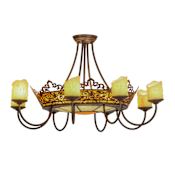 Meyda Tiffany Stanley 20 Light 32" Wide Semi-Flush Ceiling Fixture Cafe-Noir