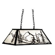 Meyda Tiffany Alpine 6 Light 33" Wide Billiard Chandelier with White Glass Shade N/A