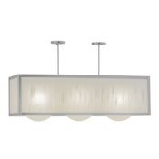 Meyda Tiffany Quadrato 3 Light 44" Wide Linear Pendant Nickel
