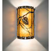 Meyda Tiffany Whispering 2 Light 13" Tall Wall Sconce Exterior Oil Rubbed Bronze