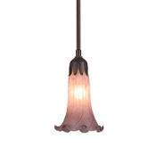 Meyda Tiffany Lavender Pond Lily 5" Wide Mini Pendant Mahogany Bronze