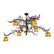 Meyda Tiffany Pine Branch 8 Light 48" Wide Chandelier Cafe-Noir