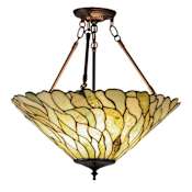Meyda Tiffany Willow Jadestone 3 Light 20" Wide Pendant Mahogany Bronze