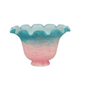 Meyda Tiffany Bell 4" Tall Lamp Shade Pink / Teal