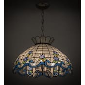 Meyda Tiffany Roseborder 5 Light 20" Wide Pendant Nickel