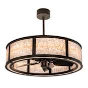Meyda Tiffany Smythe Craftsman 30" 5 Blade Indoor Ceiling Fan Timeless Bronze