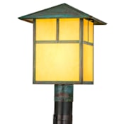 Meyda Tiffany Seneca 16" Tall Post Light Verdigris