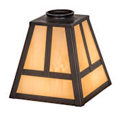 Meyda Tiffany T Mission 6.5" Tall Lamp Shade Craftsman Brown