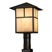 Meyda Tiffany Seneca 16" Tall Pier Mount Post Light Craftsman Brown