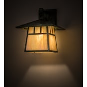 Meyda Tiffany Stillwater Double Bar Mission 15" Tall Wall Sconce Verdigris