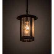 Meyda Tiffany Fulton 8" Wide Mini Pendant Craftsman Brown