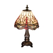 Meyda Tiffany 11.5" H Tiffany Hanginghead Dragonfly Mini Lamp Beige Flame