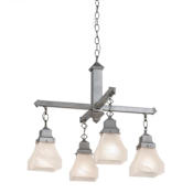 Meyda Tiffany Bungalow 4 Light 24" Wide Chandelier Nickel