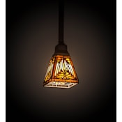Meyda Tiffany Mission 7" Wide Mini Pendant Mahogany Bronze