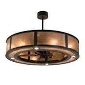Meyda Tiffany Smythe Craftsman 30" 5 Blade Indoor Ceiling Fan Timeless Bronze