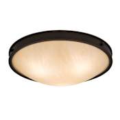 Meyda Tiffany Dionne 3 Light 23" Wide Flush Mount Bowl Ceiling Fixture Copper Rust
