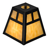 Meyda Tiffany T Mission 6" Tall Lamp Shade Craftsman Brown