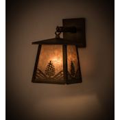 Meyda Tiffany Mountain Pine 12" Tall Wall Sconce Antique Copper