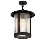 Meyda Tiffany Fulton Prime 14" Wide Semi-Flush Lantern Ceiling Fixture Old Wrought Iron