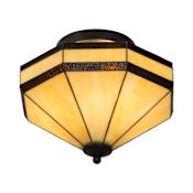 Meyda Tiffany Topridge 3 Light 14" Wide Semi-Flush Ceiling Fixture Timeless Bronze