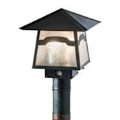 Meyda Tiffany Stillwater 2 Light 15" Tall Post Light Craftsman Brown