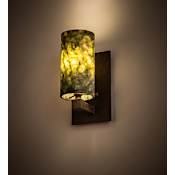 Meyda Tiffany Cilindro Jadestone 9" Tall Wall Sconce with Shade Rusty Nail
