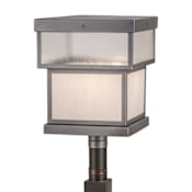 Meyda Tiffany Quadrato 22" Tall Post Light Pewter