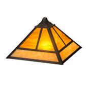 Meyda Tiffany T Mission 8.25" Tall Lamp Shade Craftsman Brown