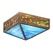 Meyda Tiffany Wildlife 4 Light 26" Wide Semi-Flush Ceiling Fixture Antique Copper