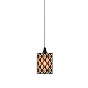 Meyda Tiffany Diamonte 9" Wide Mini Pendant Bronze