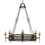 Meyda Tiffany Toscano 8 Light 48" Wide Taper Candle Style Chandelier Rust