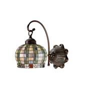 Meyda Tiffany 7" W Jeweled Basket Wall Sconce Mahogany Bronze