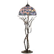 Meyda Tiffany Tiffany Magnolia 3 Light 75" Tall Tree Floor Lamp Antique Copper