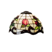 Meyda Tiffany Roseborder 5" Tall Lamp Shade Beige / Brown / Green