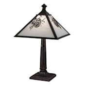 Meyda Tiffany Winter Pine 23" Tall Buffet Table Lamp Oil Rubbed Bronze