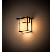 Meyda Tiffany Hyde Park 8" Tall Wall Sconce with Shade Verdigris