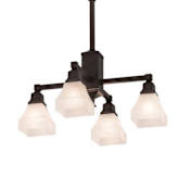 Meyda Tiffany Bungalow 4 Light 25" Wide Chandelier Mahogany Bronze