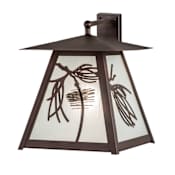 Meyda Tiffany Scotch Pine 19" Tall Wall Sconce Mahogany Bronze