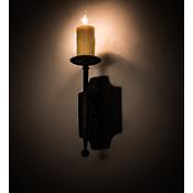 Meyda Tiffany Toscano 17" Tall Wall Sconce with Faux Candle Antique Iron