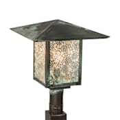 Meyda Tiffany Seneca 17" Tall Post Light Verdigris